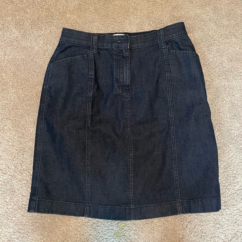 L.L. Bean Indigo Pencil Skirt